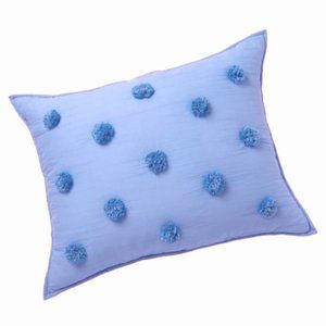 Pb Teen Cute Blue Crinkle Puff Sham Nwt